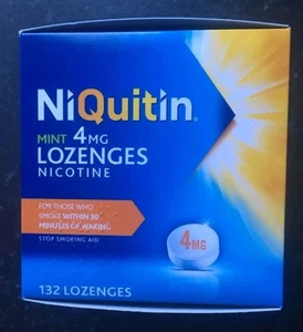 NIQUITIN MINT FLAVOUR LOZENGES 264 PIECES 4mg 2 BOXES EXPIRY MAY 2026 NEW - Picture 1 of 23