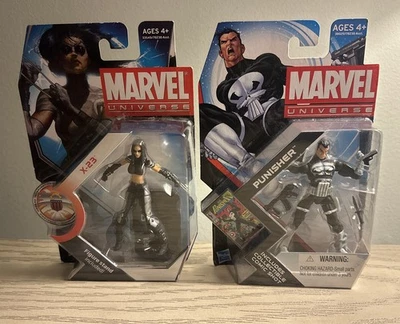 孩之宝漫威宇宙 3.75 PUNISHER & X-23 可动人偶漫画收藏品套装 — 第 1/4 张图片