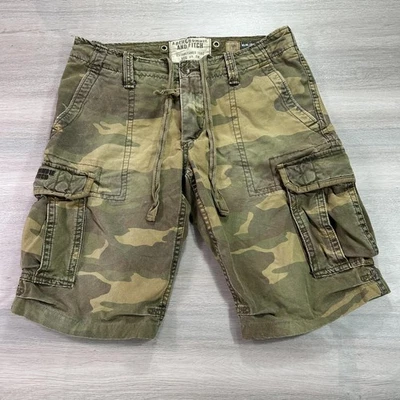 VINTAGE Abercrombie & Fitch Cargo Shorts Mens Medium Green Baggy Adirondacks Y2K - Image 1 of 4