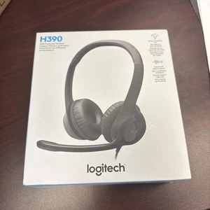 Przewodowy zestaw słuchawkowy Logitech H390 do komputera/laptopa, słuchawki stereo z redukcją szumów - Zdjęcie 1 z 2