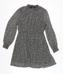 New Look Women's Grey Paisley Shift Dress, Size 12 - Picture 1 of 12