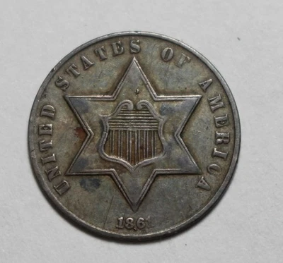 1861 3 Cent Silver M1849 - Image 1 of 2