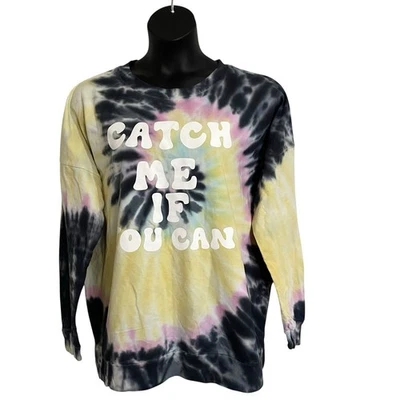Sudadera Camisa Tie-Dye Polar Mujer XL Rosa Azul Amarillo Verde Manga Larga Nueva con Etiquetas Foto 1 de 4