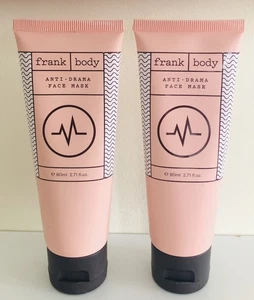 Frank Body Anti-Drama Kaolin Clay & Shea Butter Face Mask 80ml x 2 New Sealed - Picture 1 of 2