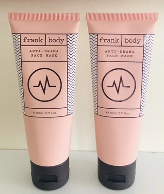 Frank Body Anti-Drama Kaolin Clay & Shea Butter Face Mask 80ml x 2 New Sealed - Image 1 of 2