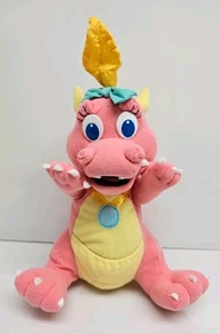 1999 Playskool Dragon Tales Cassie Pink Yellow Dragon Plush 12" - Picture 1 of 2