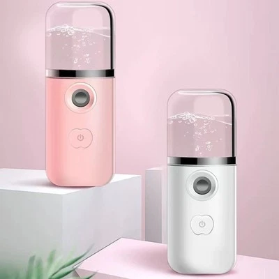 Mini Facial Steamer Face Skin Care Nano Mist Sprayer Humidifier USB Rechargeable - image 1 of 4