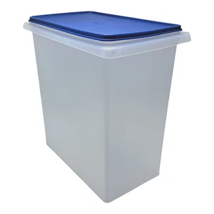 Tupperware Carry All Large Tote 3 Gallon Storage Container Blue NOS - Picture 1 of 7