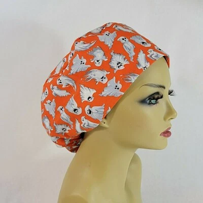 Halloween Women Scrub Hat Surgical Cap Scrub Hat Nurses Hat Medical USA Made - Image 1 of 4