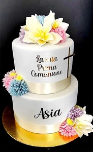 Torta scenografica Prima Comunione Cambio Nome Gratuito Feste - Foto 1 di 9