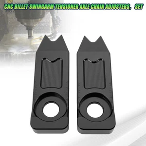 For Sur-Ron Light Bee CNC BILLET SWINGARM TENSIONER AXLE CHAIN ADJUSTERS SET CL - Foto 1 di 11