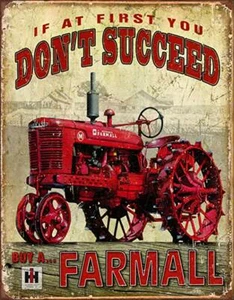 GENUINE FARMALL TIN SIGN BUY A TRACTOR SERVICE PARTS MY TRACTOR IS SEXY EASY - Picture 1 of 1