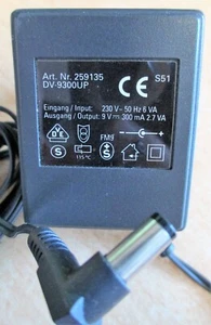 adapter DV-9300UP 9V-300mA europlug - Photo 1/1