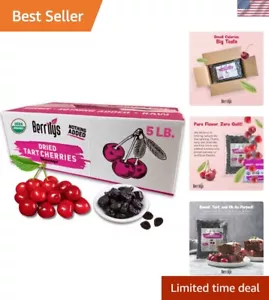 Organic Dried Tart Cherries, 5 lb, Pitted, Non-GMO, Kosher, Unsulfured, No Ad... - Picture 1 of 8