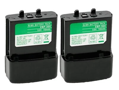 2x 9.6V 700mAh NiMh battery for Alinco EBP-36, EBP-36N, DJ-190, DJ-491 - Image 1 of 4