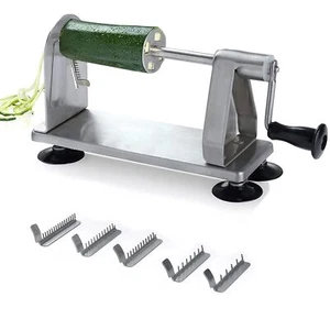 Stainless Steel Vegetable Spiralizer - 5 Blade Zucchini Noodle Maker - Industria - Picture 1 of 3