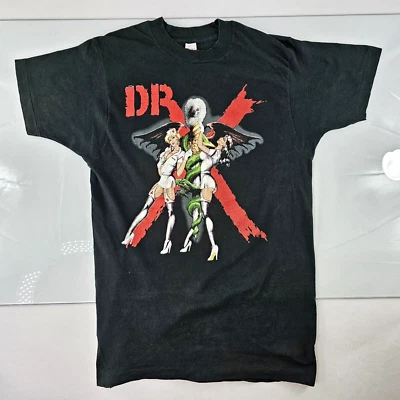 Vintage Motley Crue 1989 Dr. Feel Good Band Tour T-Shirt L Rock Single ORIGINAL - Image 1 of 4