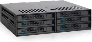Icy Dock 6 Bay 2.5” Sata Hdd / Ssd Hot Swap Tool-less Backplane Enclos Wireless - Picture 1 of 7