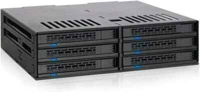 Icy Dock 6 Bay 2.5” Sata Hdd / Ssd Hot Swap Tool-less Backplane Enclos Wireless  - Image 1 of 4