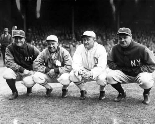 Foto de Lou Gehrig, Tris Speaker, Ty Cobb y Babe Ruth 1928 Foto 1 de 1