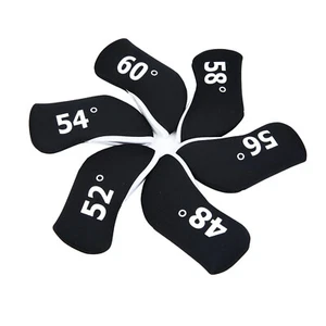 6pcs/set Neoprene Golf Wedge Head Covers 48 52 54 56 58 60 Degree Fit Both RH LH - Picture 1 of 12
