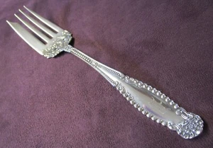 ST PAUL 1896 Cold Meat Serving Fork Silverplate D Monogram  - Picture 1 of 3