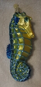 Seahorse Blown Glass Ornament by Old World Christmas - Picture 1 of 3