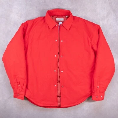 NWT Urban Outfitters Standard Cloth Collared Button Puffer Jacket Red Size Small - Image 1 of 4