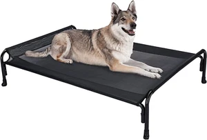 Cooling Elevated Dog Bed, Outdoor Raised Dog Cots Bed for Large Dogs, Chew Proof - Picture 1 of 9