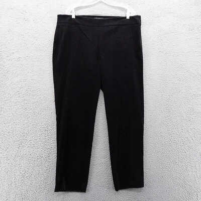 Pantalones al tobillo Talbots de terciopelo Chatham talla 16 negros para mujer tiro alto carrera elegantes Foto 1 de 4