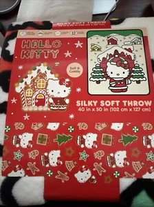 Hello Kitty Christmas Throw Blanket 40" x 50" Silky SUPER SOFT - Picture 1 of 2