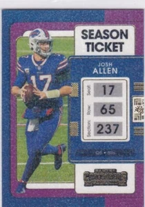 JOSH ALLEN Buffalo Bills STARDUST White Sparkle 2021 Contenders Football Card! - Picture 1 of 2