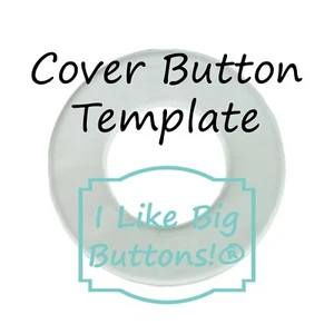 Cover Button Template - CHOOSE SIZE - Clear Plastic Acrylic Circle - Picture 1 of 3