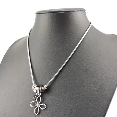 ⭐ Fossil Halskette Collier Anhänger Armband Band Armreif Kette Silber 307 ⭐ - Bild 1 von 3