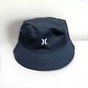 Cappello a secchio da uomo Hurley piccolo logo nuovo con etichette nero cappello da sole taglia media piccola - Foto 1 di 6
