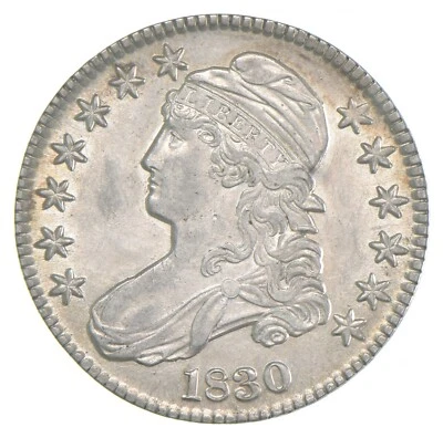 Medio dólar busto tapado 1830 pequeño 0 *2080 Foto 1 de 3