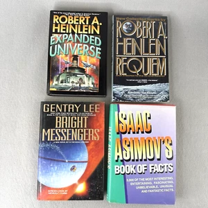 Lot of 4 Sci-Fi Fantasy Hardcover Books Asimov, Lee & 2 Robert Heinlein - Picture 1 of 17