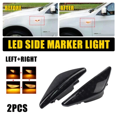 Luz lateral marcadora LED secuencial para guardabarros ahumado para BMW X3 F25 X5 X6 E70 E71 E72 Foto 1 de 4