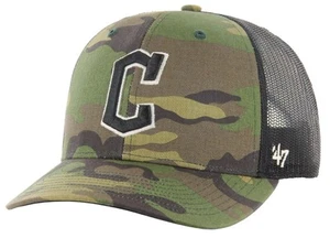 Cleveland Guardians - ‘47 Men’s  Camo Trucker Adjustable SnapBack Hat/Cap - NWT - Picture 1 of 4