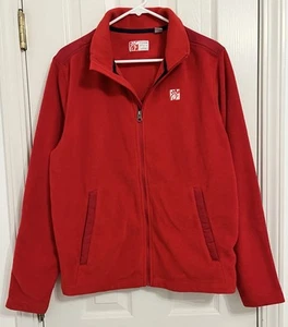 Chick-Fil-A Employee Full Zip Fleece Jacket Sz Medium Oobe Red - Picture 1 of 10
