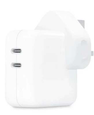 Genuine Apple 35W Dual USB-C Port Power Adapter ​​​​​UK Plug Charger BNIB Sealed - Image 1 of 3
