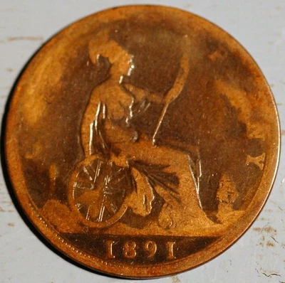 Great Britain Penny 1891 Victoria KM# 755 - Image 1 of 2