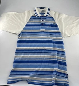 Camicia Air Jordan vintage uomo piccola blu bianca polo golf preppy manica corta - Foto 1 di 8