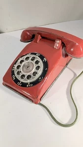 Vintage Metall Spielzeug Rot Telefon K - Bild 1 von 9