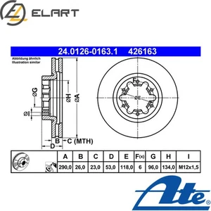 2x BRAKE DISC 24.0126-0163.1 FOR NISSAN NT400/CABSTAR ZD30DDTiDDTiZD30 3.0L 4cyl - Picture 1 of 9