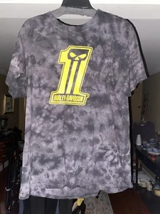 Harley Davidson Adult Size L Short Sleeve Shirt Crew Neck Cotton Punisher Black - Picture 1 of 3