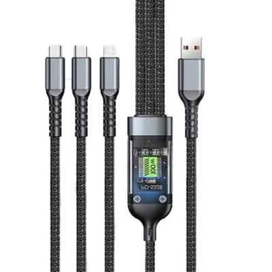 100W 3-in-1 Fast Charging Cable USB-C Micro USB Universal Phone Charger Cord - Picture 1 of 11