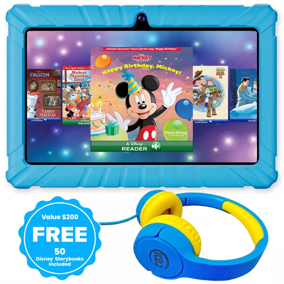 Contixo V8 7" 32GB Kids Tablet & KB2 Headphone Bundle, Exclusive 50 Disney eBook - Image 1 of 1