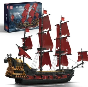 Mould King 13109 Pirate Ship Red Building Blocks 3139+ Pcs Boat MOC Toy Set NEW - Picture 1 of 12