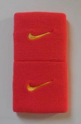 Nike Tennis Wristband Rio Women Bright Crimson/Varsity Maize 1 Pair - Image 1 of 2
